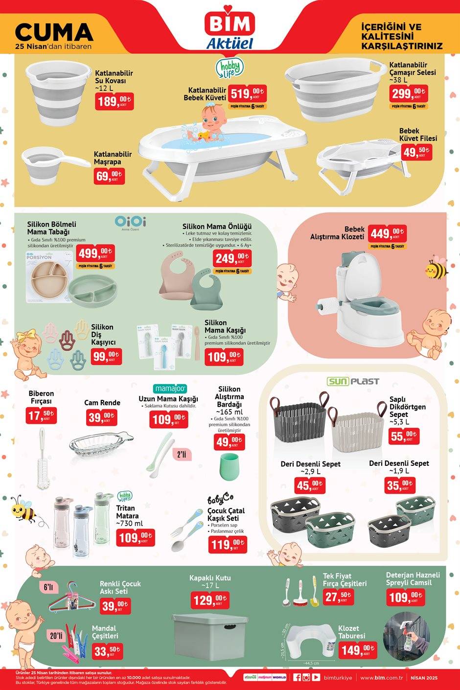 BİM 25 Nisan Cuma aktüel kataloğunu yayınladı! 8